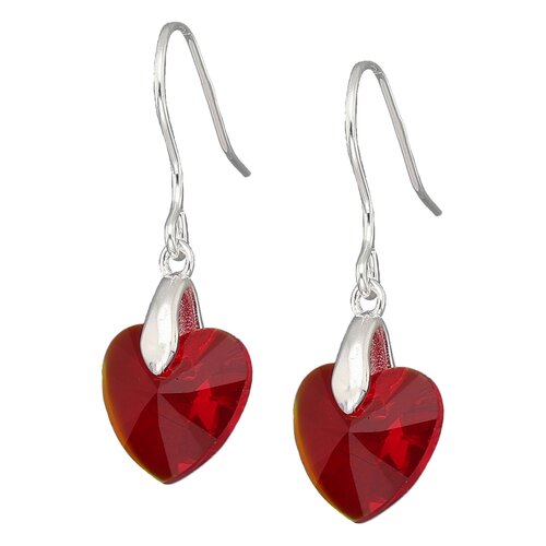 Aro Corazón Cristal Hecho con Swarovski® Rojo